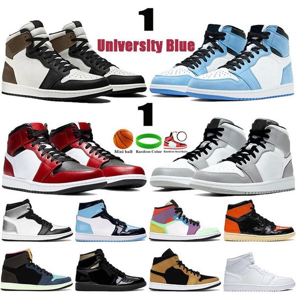 1 high 1s mens basketball shoes university blue silver toe dark mocha light smoke grey unc patent triple white men women sneakers251v
1 high 1s mens basketball shoes university blue silver toe dark mocha light smoke grey unc patent triple white men women sneakers251v