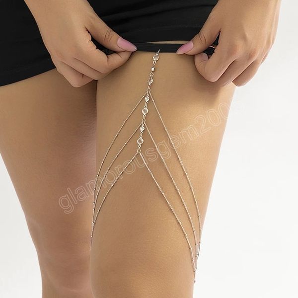 jewelry elastic band stainless steel leg thigh chain for women vintage boho silver color zircon rhinestones adjustable body jewelry, Slivery;golden
jewelry elastic band stainless steel leg thigh chain for women vintage boho silver color zircon rhinestones adjustable body jewelry, Slivery;golden