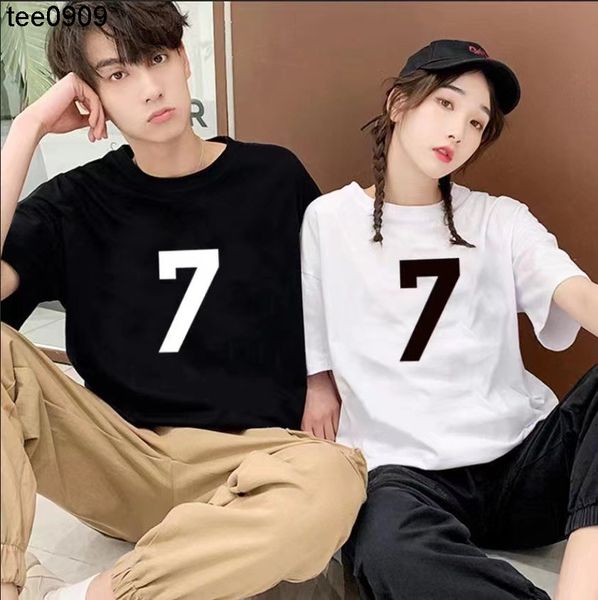 2022 summer couple short sleeve tee style cotton round v vest loose large and women's half sleeve t-shirt, White;black
2022 summer couple short sleeve tee style cotton round v vest loose large and women's half sleeve t-shirt, White;black
