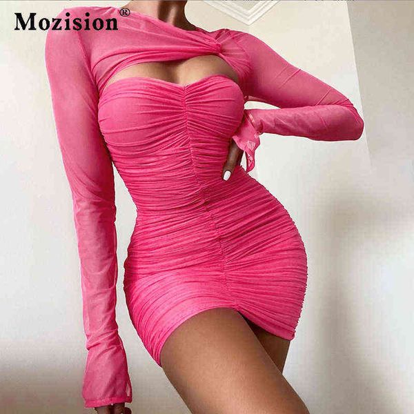 casual dresses mozision mesh hollow out bodycon mini dress for women pink full sleeve slim dresses femme night clubwear dress vestidos t2208, Black;gray
casual dresses mozision mesh hollow out bodycon mini dress for women pink full sleeve slim dresses femme night clubwear dress vestidos t2208, Black;gray