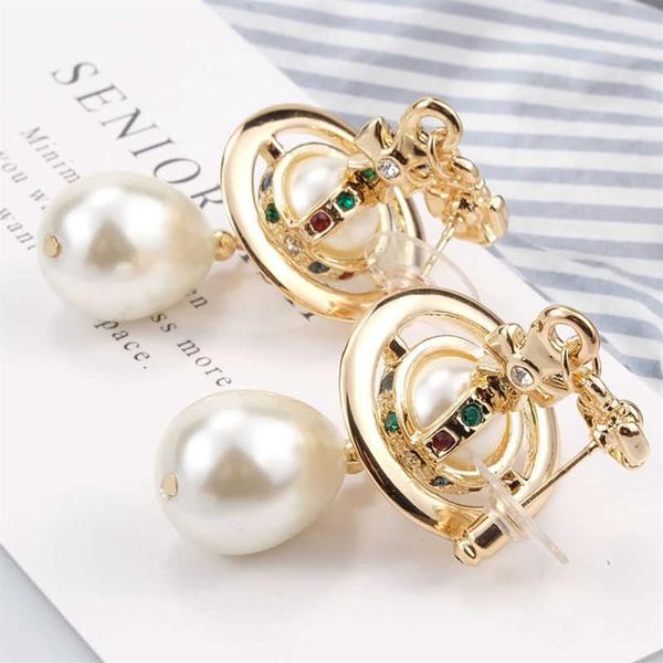 west empress dowager vivian gold and silver three-dimensional saturn pearl earrings gorgeous anti allergy woman217i, Golden
west empress dowager vivian gold and silver three-dimensional saturn pearl earrings gorgeous anti allergy woman217i, Golden