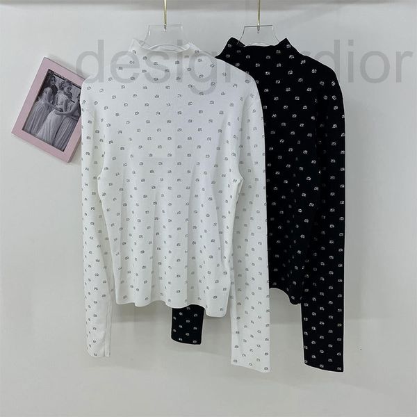 women's knits & tees designer new autumn and winter products drill high neck pullover long sleeve slim fitting sweater letter fashion t, White
women's knits & tees designer new autumn and winter products drill high neck pullover long sleeve slim fitting sweater letter fashion t, White