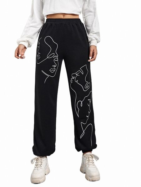 women's pants & capris figure graphic elastic waist sweatpants c1ap#, Black;white
women's pants & capris figure graphic elastic waist sweatpants c1ap#, Black;white