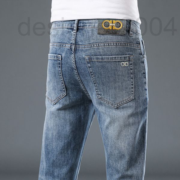 men's jeans designer autumn 2022 jeans slim fit small feet elastic leisure trend korean high-end brand mix and match pants z3pc, Blue
men's jeans designer autumn 2022 jeans slim fit small feet elastic leisure trend korean high-end brand mix and match pants z3pc, Blue