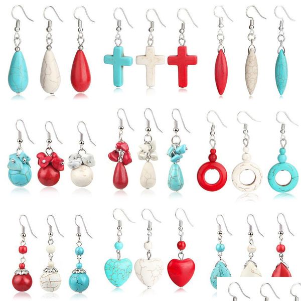 dangle chandelier 3 pairs/set vintage handmade turquoise drop earrings for women retro teardrop heart cross ethnic style jewelry who dhqao, Silver
dangle chandelier 3 pairs/set vintage handmade turquoise drop earrings for women retro teardrop heart cross ethnic style jewelry who dhqao, Silver