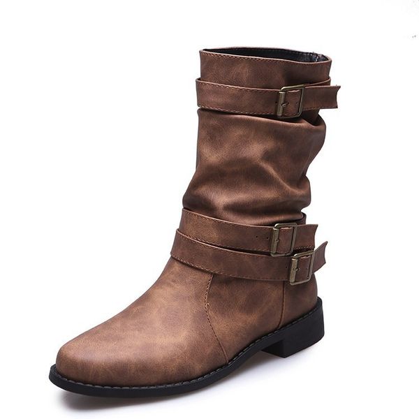 2022 retro chunky heel platform women boots independent station round head low heel smoke tube motorcycle large size 35-43, Black
2022 retro chunky heel platform women boots independent station round head low heel smoke tube motorcycle large size 35-43, Black