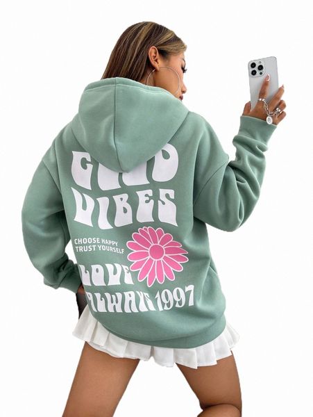 women's hoodies & sweatshirts slogan & floral print drop shoulder drawstring hoodie x4bo#, Black
women's hoodies & sweatshirts slogan & floral print drop shoulder drawstring hoodie x4bo#, Black