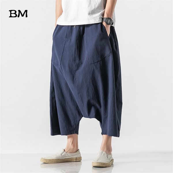 men's pants fashion loose crotch men chinese style plus size harem 5xl linen casual japanese harajuku nine male 220907, Black
men's pants fashion loose crotch men chinese style plus size harem 5xl linen casual japanese harajuku nine male 220907, Black