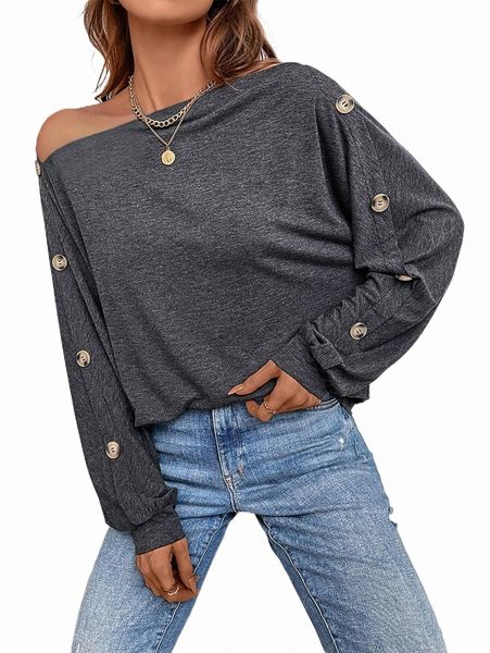 women's t-shirt button detail batwing sleeve tee j8ua#, White
women's t-shirt button detail batwing sleeve tee j8ua#, White