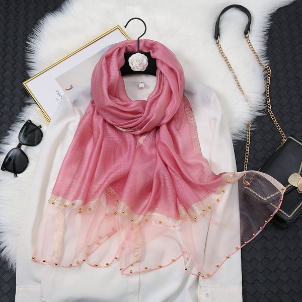 mulberry silk nail pearl scarf spring autumn winter versatile silk scarf gift long shawl, Blue;gray
mulberry silk nail pearl scarf spring autumn winter versatile silk scarf gift long shawl, Blue;gray