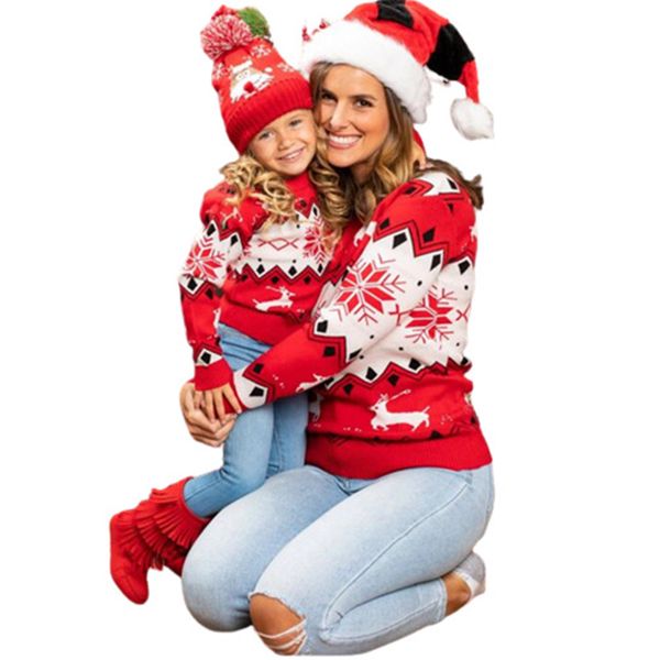 2022 christmas autumn and winter parent-child knits new jacquard children's women's sweater, White
2022 christmas autumn and winter parent-child knits new jacquard children's women's sweater, White