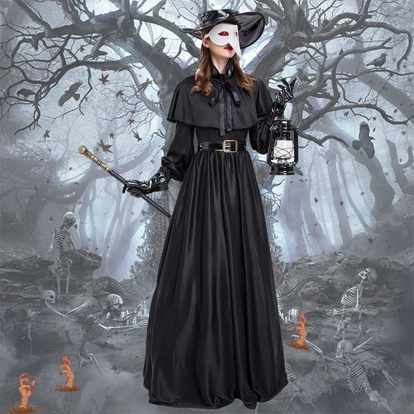 halloween female party dresses medieval steampunk style european and american plague doctor costume crow long beak human costume, White;black
halloween female party dresses medieval steampunk style european and american plague doctor costume crow long beak human costume, White;black