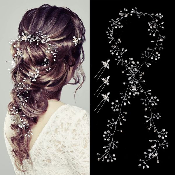 headbands bride wedding crystal hair vine accessories extra long pearl and beads bridal headband head pieces for women gi dhgirlsshop amfai, Silver
headbands bride wedding crystal hair vine accessories extra long pearl and beads bridal headband head pieces for women gi dhgirlsshop amfai, Silver