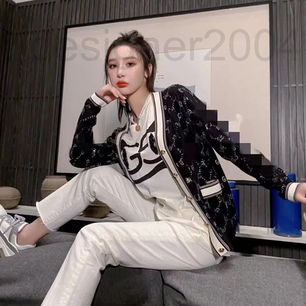 women's knits & tees designer 2022 new xiaoxiangfeng knitted cardigan women's thin black coat fashionable western style net red in, White 
women's knits & tees designer 2022 new xiaoxiangfeng knitted cardigan women's thin black coat fashionable western style net red in, White