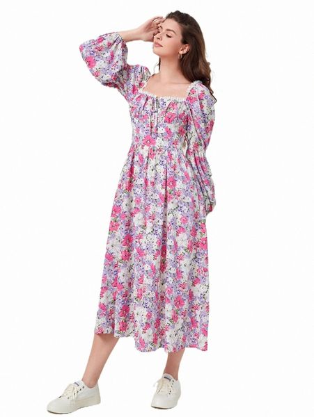 casual dresses lantern sleeve lace trim knot front ruched bust floral print dress z47d#, Black;gray
casual dresses lantern sleeve lace trim knot front ruched bust floral print dress z47d#, Black;gray