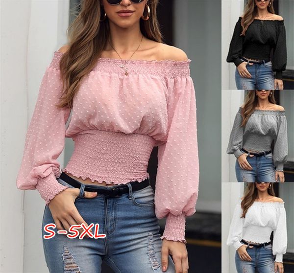 women's blouses & shirts europe and the united states shoulder flounce waist chiffon blouse blouse t-shirt, White
women's blouses & shirts europe and the united states shoulder flounce waist chiffon blouse blouse t-shirt, White