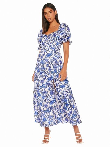 casual dresses tall floral print puff sleeve split thigh dress g0qn#, Black;gray
casual dresses tall floral print puff sleeve split thigh dress g0qn#, Black;gray