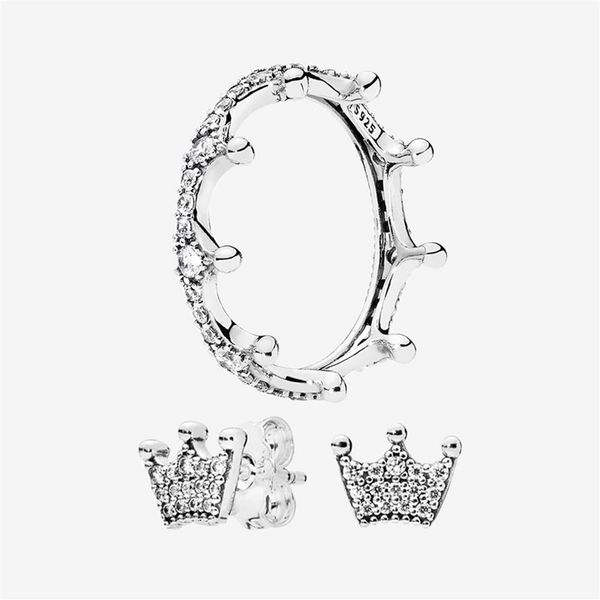 sparkling crown ring and earring sets original box for pandora 925 silver women gift summer jewelry wedding rings stud earrings wh291u, Slivery;golden
sparkling crown ring and earring sets original box for pandora 925 silver women gift summer jewelry wedding rings stud earrings wh291u, Slivery;golden
