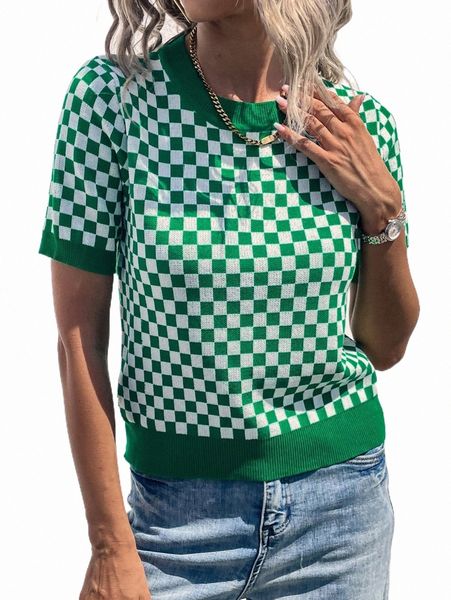 women's sweaters checkered pattern knit 2022 new y9aa#, White;black
women's sweaters checkered pattern knit 2022 new y9aa#, White;black