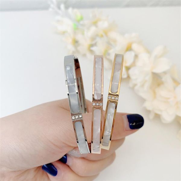 inlaid shell titanium steel bangle female 18k rose gold electroplating temperament simple and fashionable open bracelet243o, Black
inlaid shell titanium steel bangle female 18k rose gold electroplating temperament simple and fashionable open bracelet243o, Black