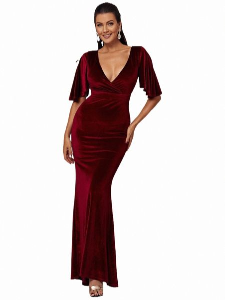casual dresses missord butterfly sleeve mermaid hem velvet formal dress e7jh#, Black;gray
casual dresses missord butterfly sleeve mermaid hem velvet formal dress e7jh#, Black;gray
