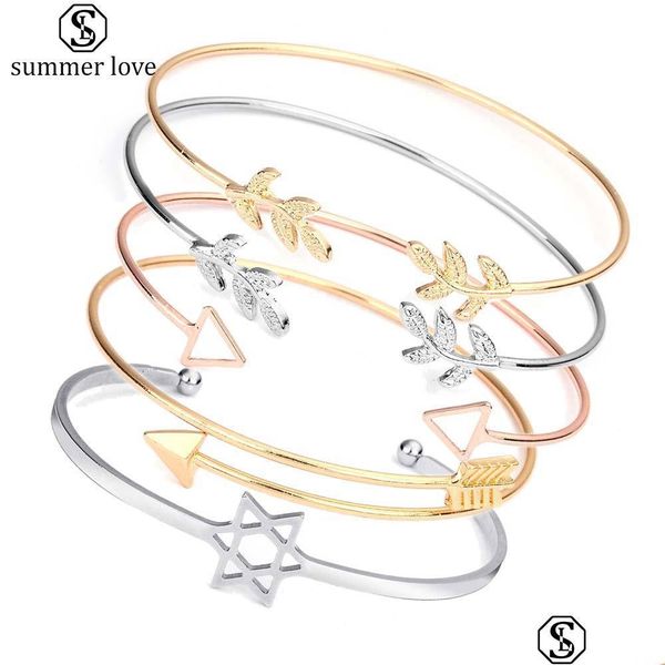 link chain geometric leaf wire bangle bracelet for women simple style rose gold cuff stackable jewelry gift drop delive dhuaj, Black
link chain geometric leaf wire bangle bracelet for women simple style rose gold cuff stackable jewelry gift drop delive dhuaj, Black