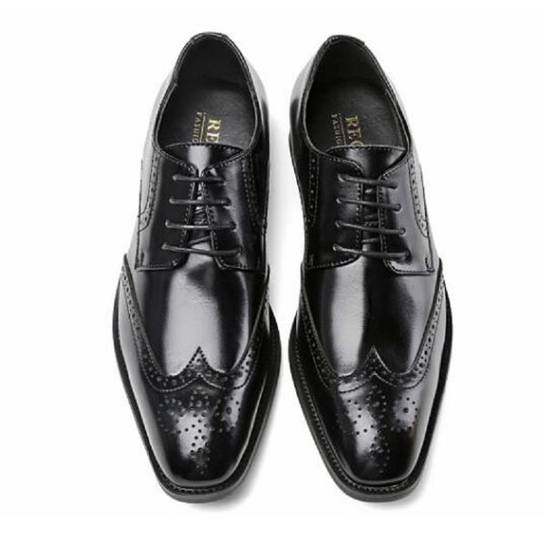 genuine leather brogue wedding business shoes men flats vintage handmade oxford shoes black brown da64
genuine leather brogue wedding business shoes men flats vintage handmade oxford shoes black brown da64
