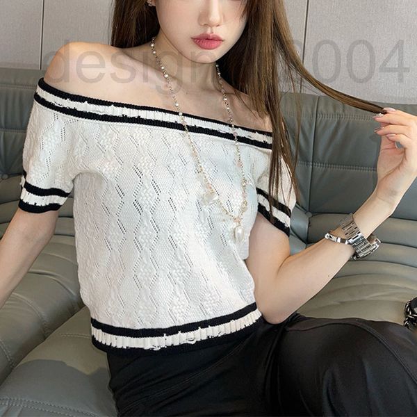women's knits & tees designer the new wear in erly spring 2022 is stright shoulder short sleeve sweter slim sexy. it blck nd white g7ew
women's knits & tees designer the new wear in erly spring 2022 is stright shoulder short sleeve sweter slim sexy. it blck nd white g7ew