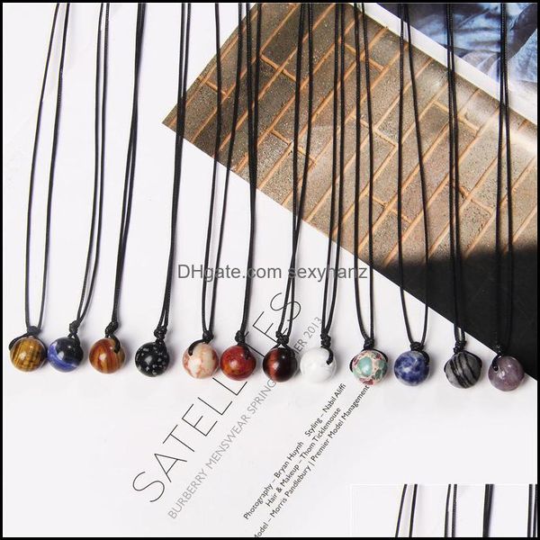 pendant necklaces natural crystal stone 12mm beads pendant necklace weave rope chain collar for women men jewelry gifts drop delivery dhqsy, Silver
pendant necklaces natural crystal stone 12mm beads pendant necklace weave rope chain collar for women men jewelry gifts drop delivery dhqsy, Silver