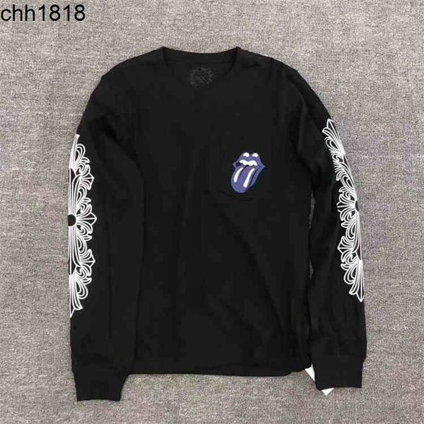 tee horseshoe cioxin designer chiome ring blue tongue flower arm long sleeve t-shirt, White;black
tee horseshoe cioxin designer chiome ring blue tongue flower arm long sleeve t-shirt, White;black