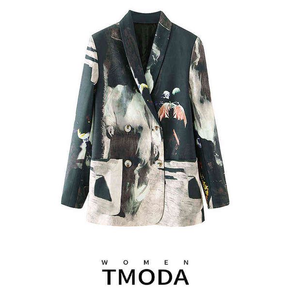 suit tmoda340 2022 spring autumn new fashion tij v neck double breasted printin, White;black
suit tmoda340 2022 spring autumn new fashion tij v neck double breasted printin, White;black