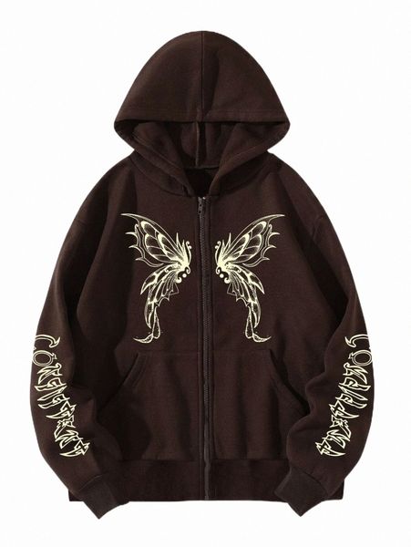 women's hoodies & sweatshirts butterfly print zip up thermal lined hoodie 92we#, Black
women's hoodies & sweatshirts butterfly print zip up thermal lined hoodie 92we#, Black