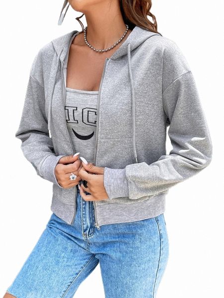 women's hoodies & sweatshirts 1pc zip up drop shoulder drawstring hoodie i1wi#, Black
women's hoodies & sweatshirts 1pc zip up drop shoulder drawstring hoodie i1wi#, Black