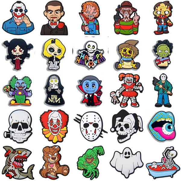 pcs horror movie croc charms pvc horror character shoe decorations for clogs accessories aldult halloween party gifts, White;pink
pcs horror movie croc charms pvc horror character shoe decorations for clogs accessories aldult halloween party gifts, White;pink