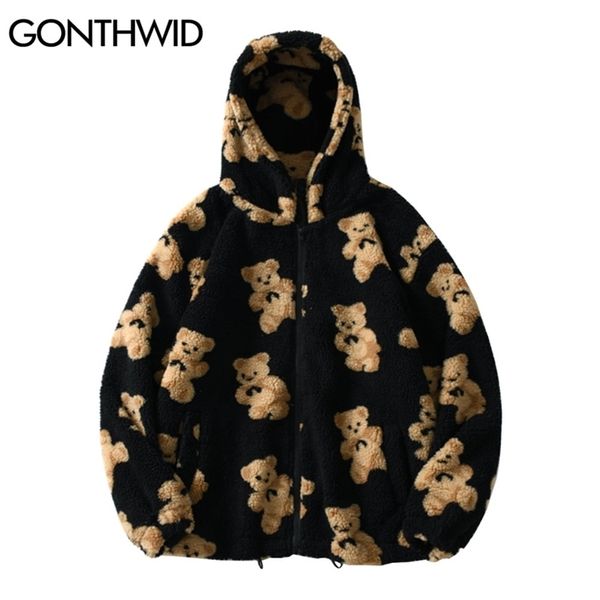 men's jackets gonthwid fleece hooded jackets streetwear casual harajuku hip hop men women fashion bear print full zip hooded coat outw, Black;brown
men's jackets gonthwid fleece hooded jackets streetwear casual harajuku hip hop men women fashion bear print full zip hooded coat outw, Black;brown