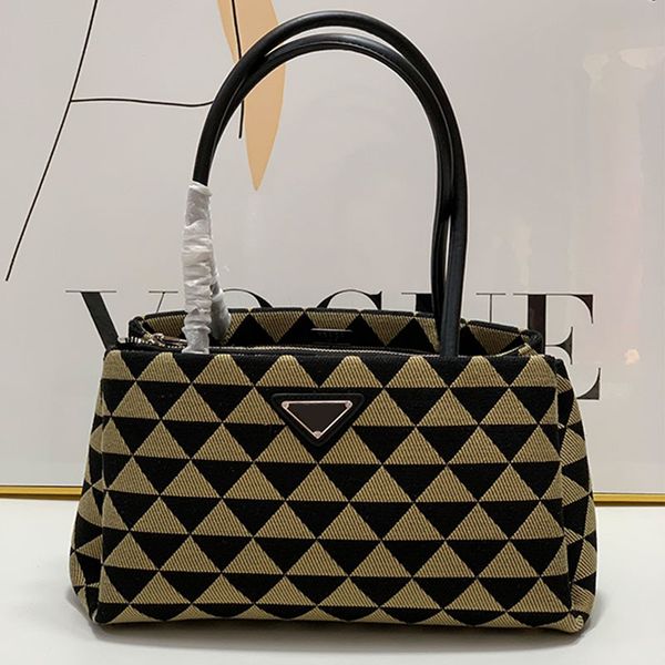 women handbag shoulder bag embroidered triangle fabric tote bags leather handle zipper handbags fashion letters 5a quality
women handbag shoulder bag embroidered triangle fabric tote bags leather handle zipper handbags fashion letters 5a quality
