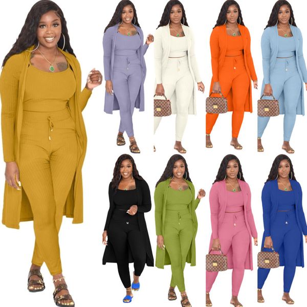 fall and winter women tracksuits tank 3 piece set rib knit long sleeve cardigan coat cloak outfit elegant strech leisure suits, Gray
fall and winter women tracksuits tank 3 piece set rib knit long sleeve cardigan coat cloak outfit elegant strech leisure suits, Gray