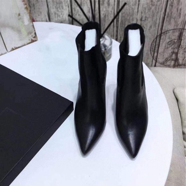 metal letter high heel booties shiny leather pointed toe stiletto fashion boot, Black
metal letter high heel booties shiny leather pointed toe stiletto fashion boot, Black