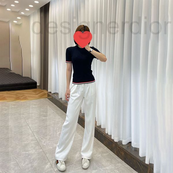 women's knits & tees designer pure color striped wool round neck pullover short sleeve sweater slim and high long female bcg2, White
women's knits & tees designer pure color striped wool round neck pullover short sleeve sweater slim and high long female bcg2, White