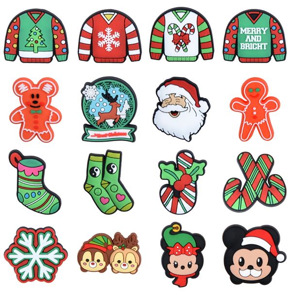 1pcs christmas croc charms cute cartoon santa claus pvc shoe decoration wristband accessories kids christmas party gifts, White;pink
1pcs christmas croc charms cute cartoon santa claus pvc shoe decoration wristband accessories kids christmas party gifts, White;pink