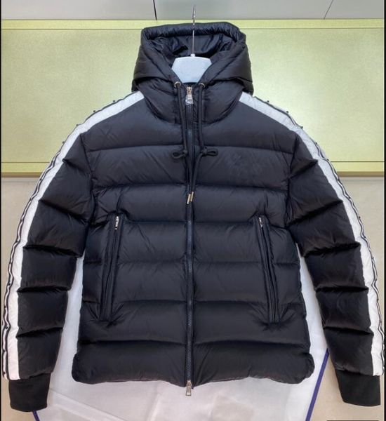 designer mens down jackets luxury panel women's parkas french brand embroidered badges outerwear clothing black size 1-5