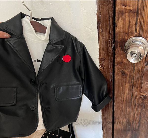 boys girls pu leather jacket 2022 autumn kids letter embroidery casual outwear children lapel single single long sleeve coat q8407, Blue;gray
boys girls pu leather jacket 2022 autumn kids letter embroidery casual outwear children lapel single single long sleeve coat q8407, Blue;gray
