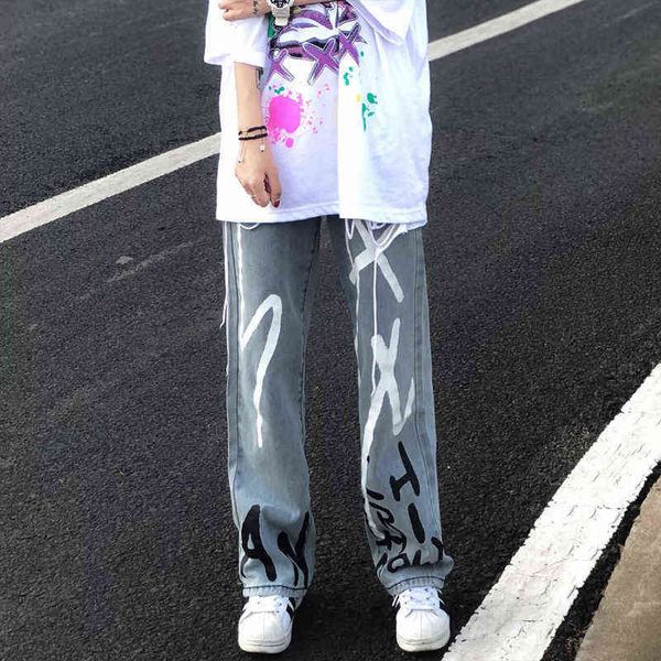 women's jeans graffiti jeans for women streetwear hip hop jeans y2k straight baggy pants harajuku men's denim trousers gothic wide, Blue
women's jeans graffiti jeans for women streetwear hip hop jeans y2k straight baggy pants harajuku men's denim trousers gothic wide, Blue