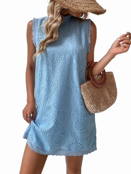 casual dresses keyhole back frill trim eyelet embroidery dress q1qf#, Black;gray
casual dresses keyhole back frill trim eyelet embroidery dress q1qf#, Black;gray