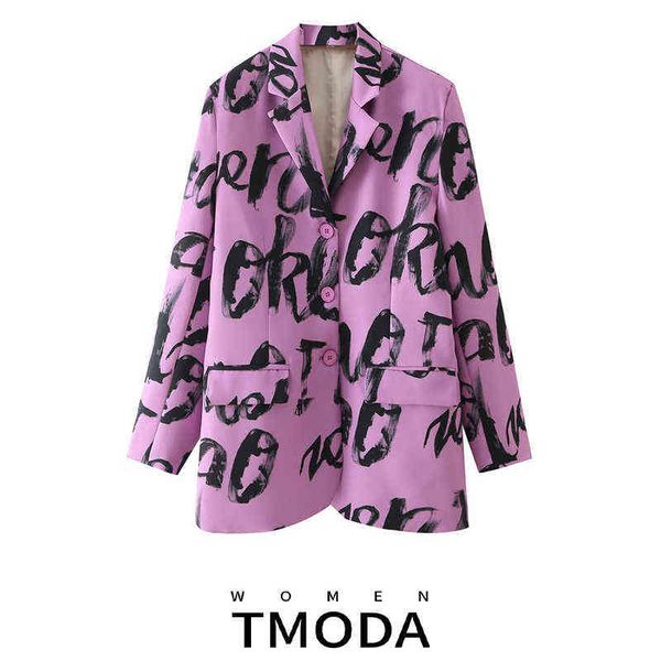 suit tmoda2043 women letter printed oversized blazer spring autumn retro loose, White;black
suit tmoda2043 women letter printed oversized blazer spring autumn retro loose, White;black