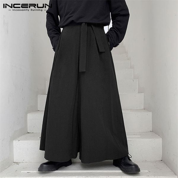 men's pants incerun vintage men wide leg pants streetwear lace up joggers cotton solid baggy casual trousers men long pants plus size 2, Black
men's pants incerun vintage men wide leg pants streetwear lace up joggers cotton solid baggy casual trousers men long pants plus size 2, Black