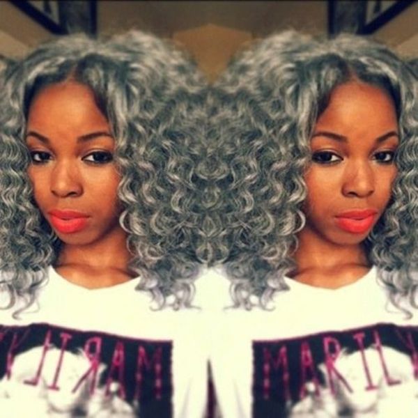 young girl crochet braids gray curly ponytail bun hair extension kinky curl silver grey hairpiece drawstring clip ins 120g, Black
young girl crochet braids gray curly ponytail bun hair extension kinky curl silver grey hairpiece drawstring clip ins 120g, Black