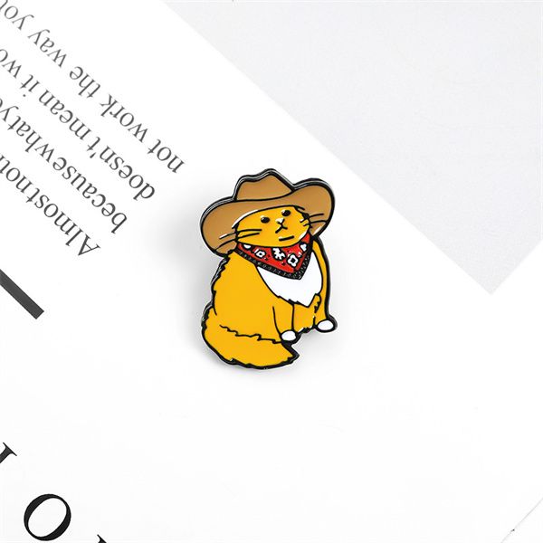 fashion cartoon cute kitten pins brooches enamel backpack collar denim badge western cowboy cat ac20, Gray
fashion cartoon cute kitten pins brooches enamel backpack collar denim badge western cowboy cat ac20, Gray