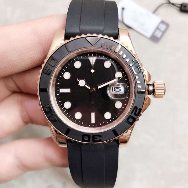 st9 everose gold watches yacht 116655 40mm automatic mechanical men watch black dial rotatable bezel master rubber strap mens wristwatches, Slivery;brown
st9 everose gold watches yacht 116655 40mm automatic mechanical men watch black dial rotatable bezel master rubber strap mens wristwatches, Slivery;brown