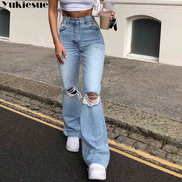 women's jeans flare pants female clothes boyfriend women high waist mom ripped 2021 stright trousers t220825, Blue
women's jeans flare pants female clothes boyfriend women high waist mom ripped 2021 stright trousers t220825, Blue